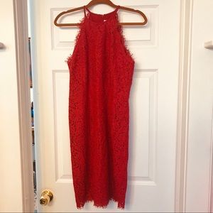 NWT Ann Taylor Loft Red Lace Dress